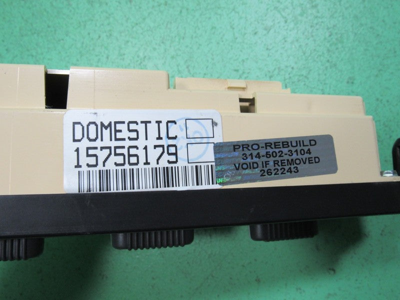 15756179 99-02 S10 BLAZER ENVOY A/C AUTO CLIMATE TEMPERATURE CONTROL R