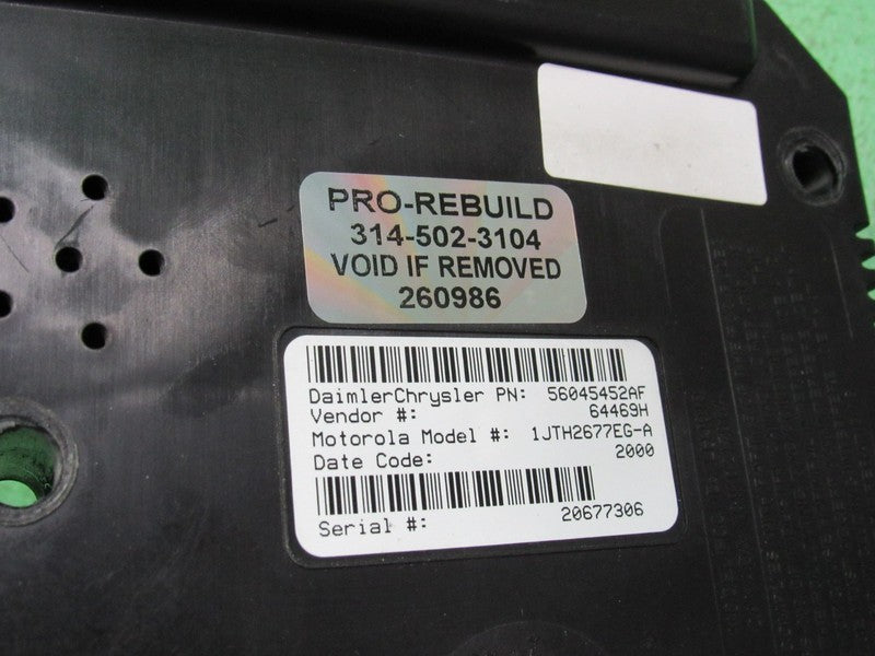 56045452AF 01 DODGE DAKOTA BCM CTM CENTRAL TIMING BODY MODULE PROGRAMM