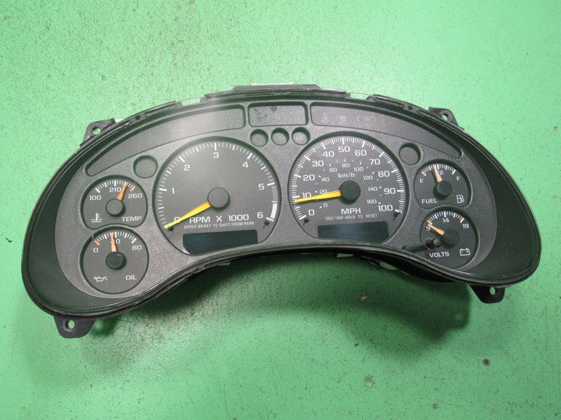 01-04 BLAZER S-10 SONOMA INSTRUMENT GAUGE CLUSTER SPEEDO TACH MILEAGE 