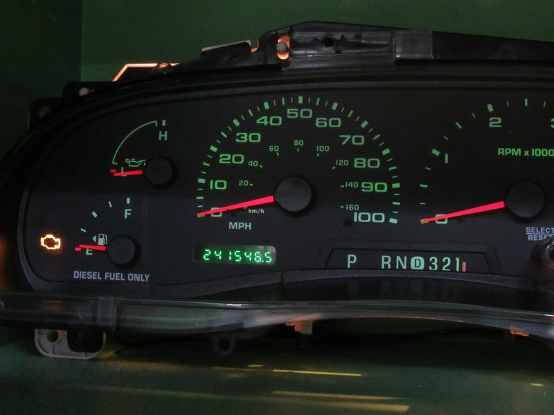 04 F250 F350 DIESEL INSTRUMENT GAUGE CLUSTER GAUGES SPEEDO TACH 241K T