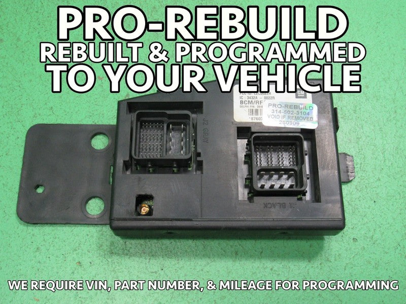 09 HUMMER H3 BCM BODY CONTROL MODULE VIN AND MILEAGE PROGRAMMED 0909