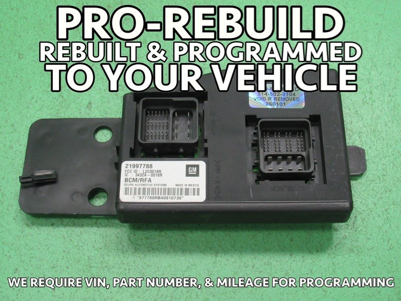 04 COLORADO CANYON BCM BODY CONTROL MODULE VIN AND MILEAGE PROGRAMMED 