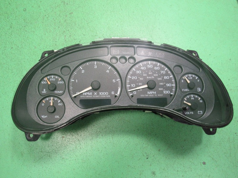 01-04 BLAZER S-10 SONOMA INSTRUMENT GAUGE CLUSTER SPEEDO TACH MILEAGE 