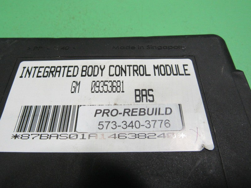 CAMARO FIREBIRD F-BODY BCM INTERGRATED BODY CONTROL BAS MODULE 0935368