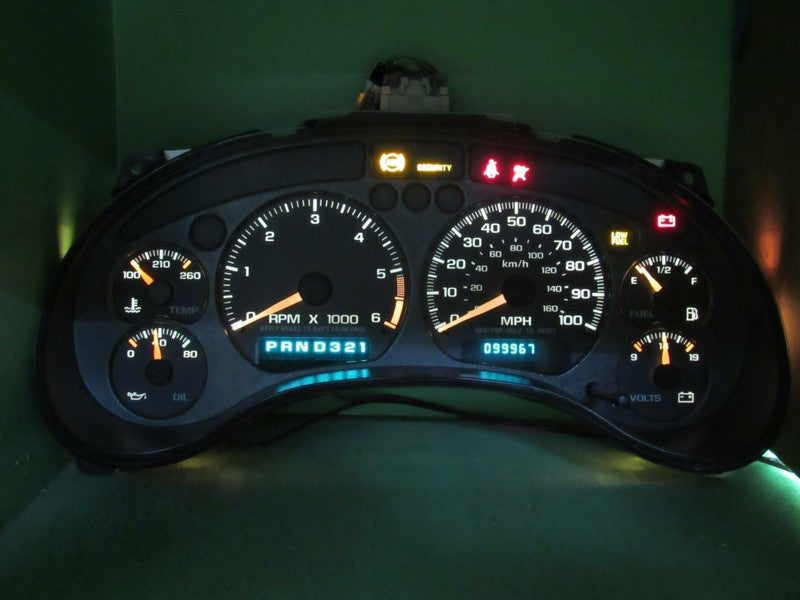 01-04 BLAZER S-10 SONOMA INSTRUMENT GAUGE CLUSTER SPEEDO TACH MILEAGE 