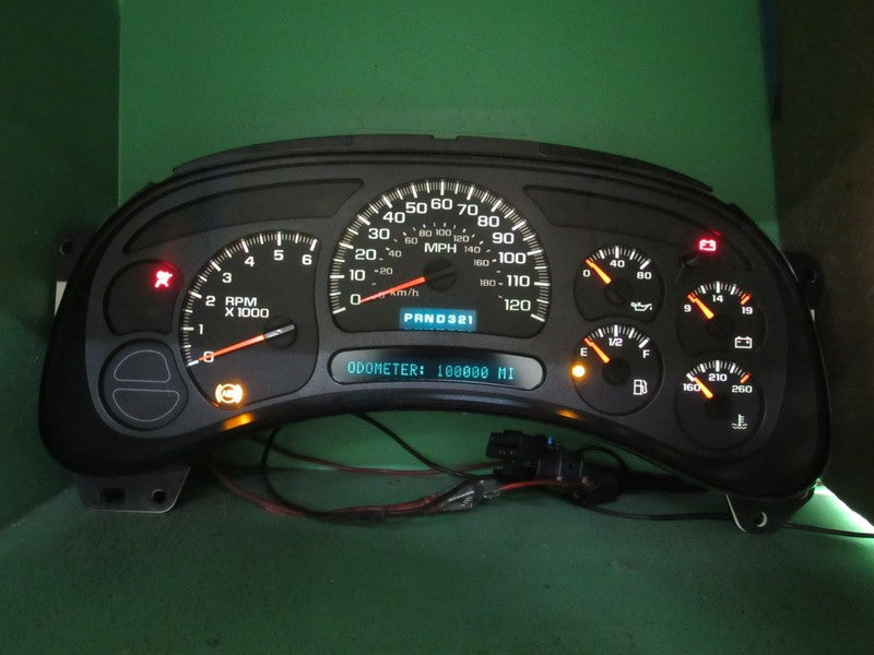 05 SILVERADO SIERRA TAHOE INSTRUMENT GAUGE CLUSTER MILEAGE PROGRAMMED 