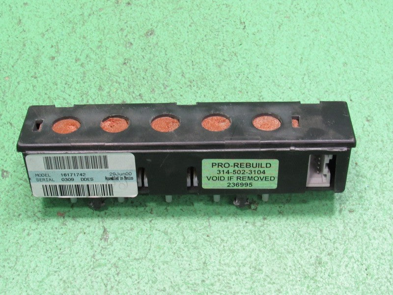 16171742 CHEVROLET CORVETTE C5 AC MANUAL CLIMATE TEMP PROGRAMMER TESTE