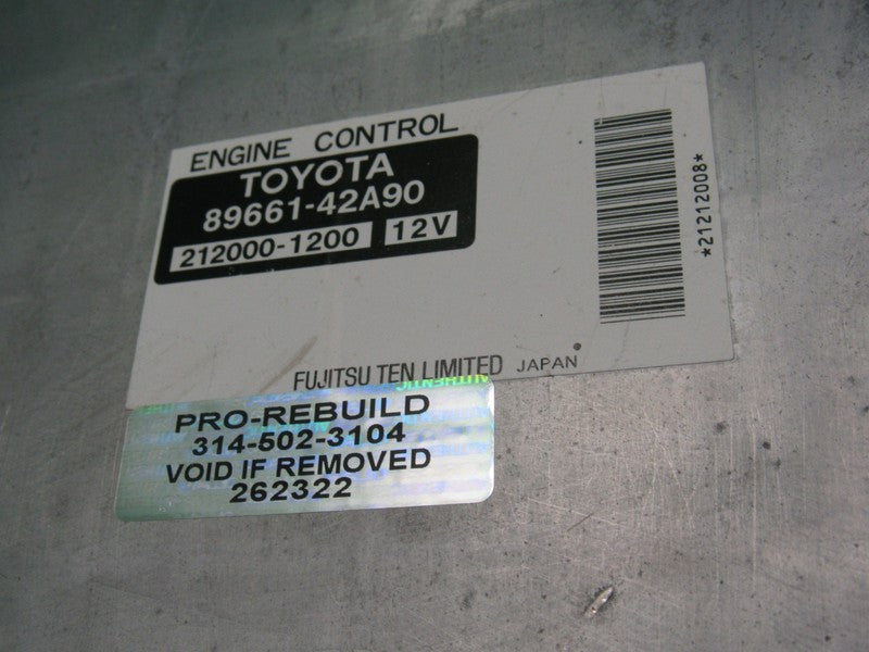 89661-42A90 04 TOYOTA RAV4 FWD AT ECU ECM PCM ENGINE COMPUTER CONTROL 