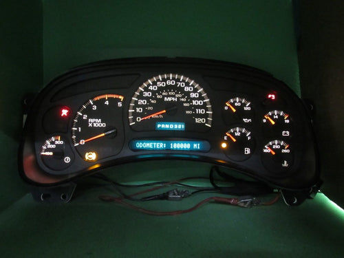 03-04 SILVERADO DURAMAX INSTRUMENT GAUGE CLUSTER SPEEDO MILEAGE PROG R