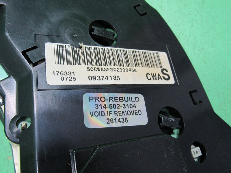 01-04 S-10 SONOMA 4.3 MT INSTRUMENT GAUGE CLUSTER SPEEDO TACH MILEAGE 