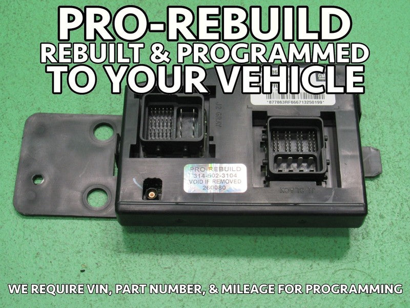 12 CHEVROLET COLORADO BCM BODY CONTROL MODULE VIN AND MILEAGE PROGRAMM