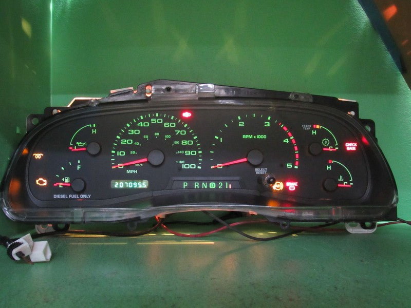 02-03 F250 F350 DIESEL INSTRUMENT GAUGE CLUSTER GAUGES SPEEDO TACH 207