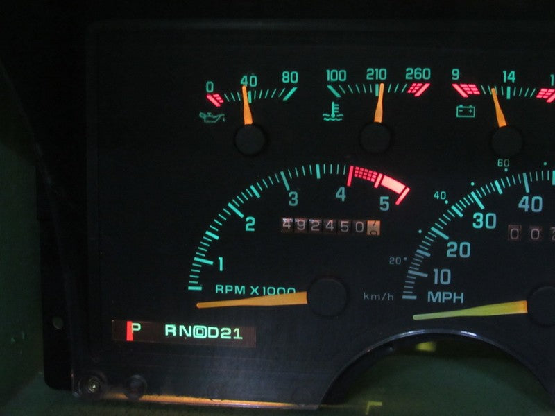 94 C/K TRUCK SUBURBAN INSTRUMENT GAUGE CLUSTER SPEEDO TACH 492k REBUIL