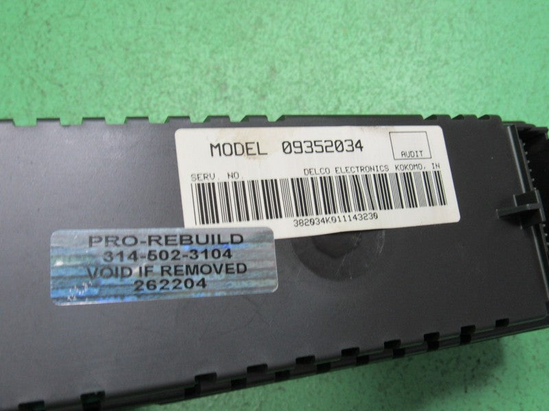 09352034 97-05 REGAL CENTURY A/C DIGITAL CLIMATE TEMP CONTROL REBUILT 