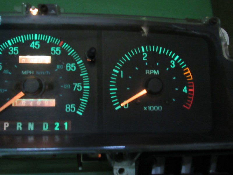 87-91 FORD F250 F350 DIESEL AT INSTRUMENT GAUGE CLUSTER SPEEDO TACH TE