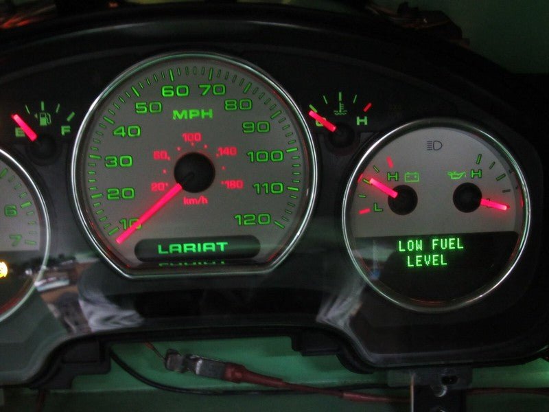 04-05 F150 LARIAT INSTRUMENT GAUGE CLUSTER GAUGES SPEEDO TACH 169K TES