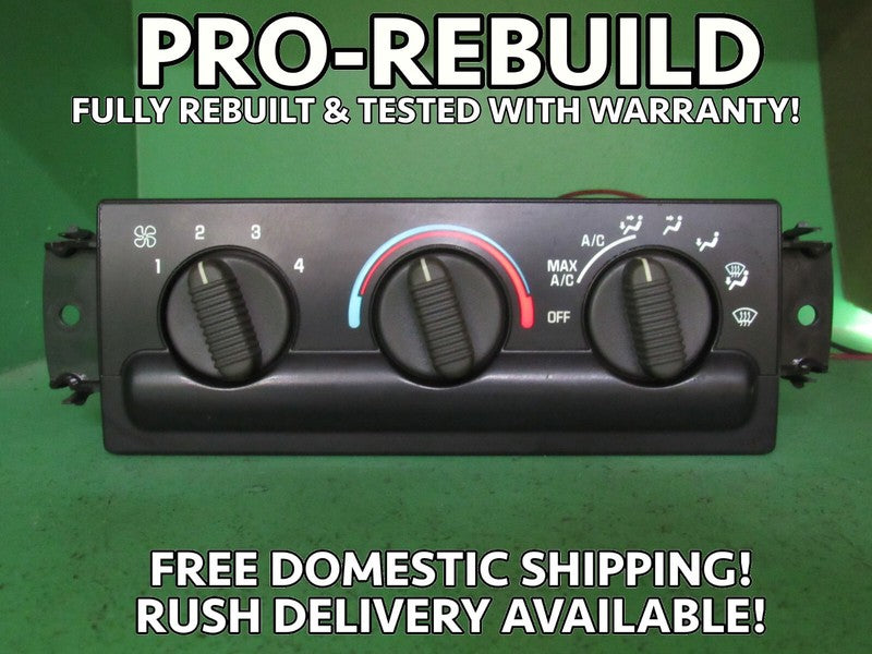 15098964 99-04 S10 S15 HOMBRE A/C MANUAL CLIMATE TEMP CONTROL REBUILT 