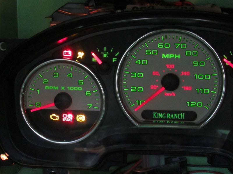 04-05 F150 KING RANCH INSTRUMENT GAUGE CLUSTER GAUGES SPEEDO TACH 228K