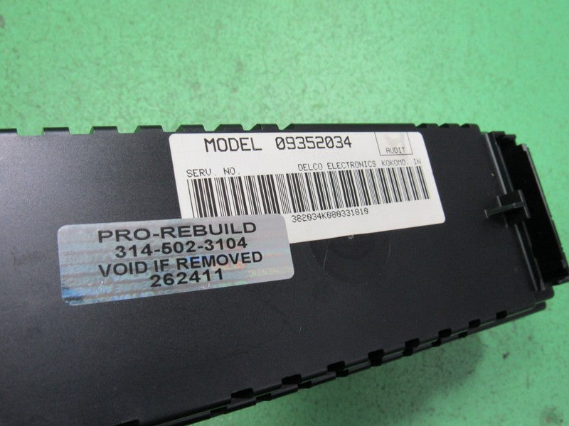 09352034 97-05 REGAL CENTURY A/C DIGITAL CLIMATE TEMP CONTROL REBUILT 