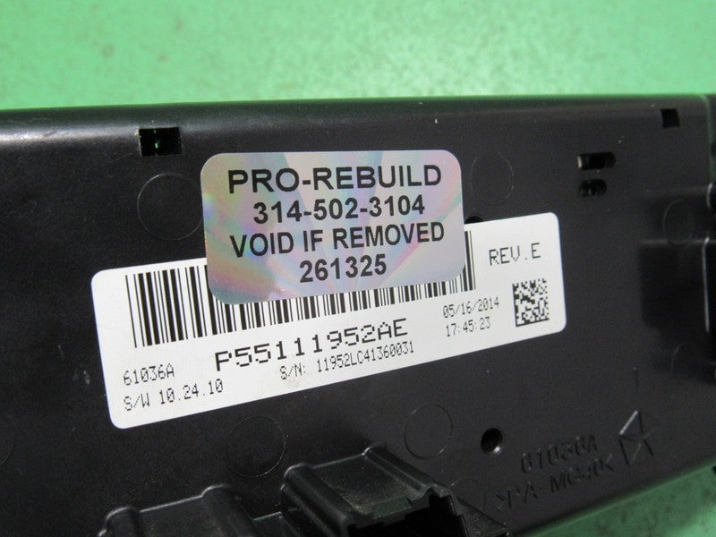 55111952AE 09-10 DODGE CHALLENGER HEATER A/C CLIMATE TEMP CONTROL REBU