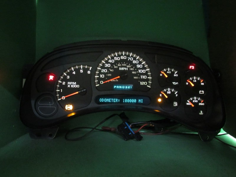 05 SILVERADO SIERRA TAHOE INSTRUMENT GAUGE CLUSTER MILEAGE PROGRAMMED 