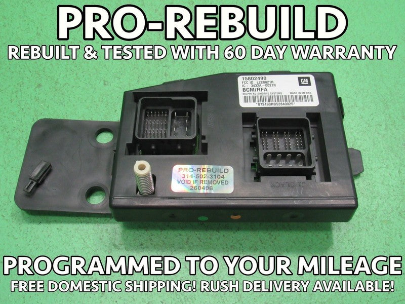 05-06 COLORADO CANYON i280 BCM BODY CONTROL MODULE VIN AND MILEAGE PRO