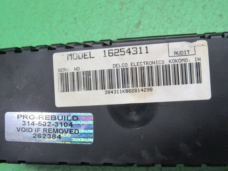16254311 98-99 CORVETTE C5 AC DIGITAL CLIMATE TEMP HEATER CONTROL REBU