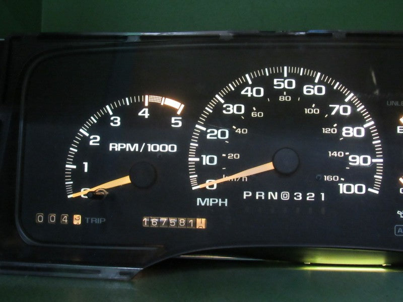 95-96 C/K TRUCK SUBURBAN INSTRUMENT GAUGE CLUSTER SPEEDO TACH 167K REB