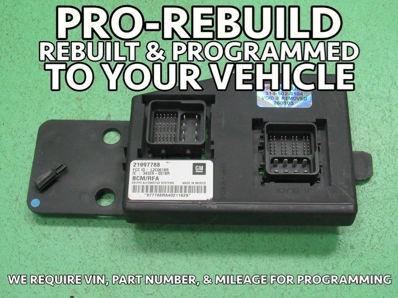 04 COLORADO CANYON BCM BODY CONTROL MODULE VIN AND MILEAGE PROGRAMMED 