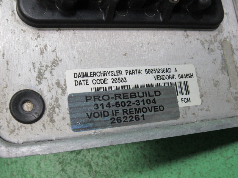 56051036AD 02-05 DODGE RAM FCM BCM FRONT BODY CONTROL MODULE REBUILT 2