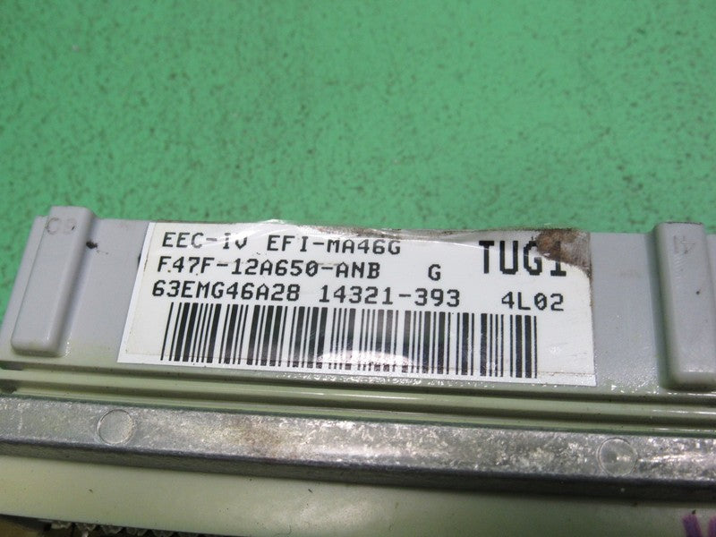 TUG1 94 FORD RANGER 4.0 ECU ECM PCM ENGINE COMPUTER F47F-12A650-ANB RE