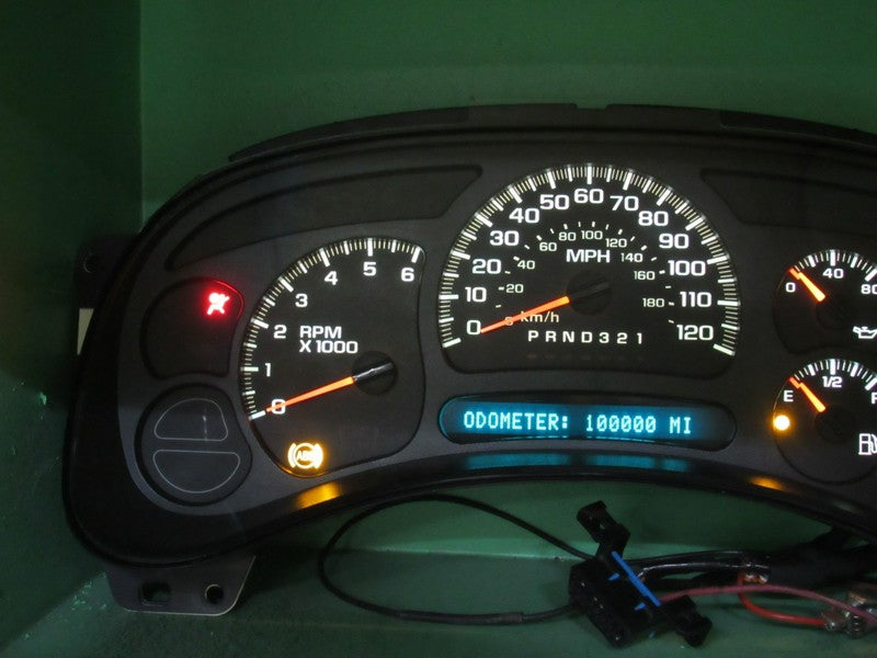 06-07 SILVERADO SIERRA TAHOE INSTRUMENT GAUGE CLUSTER MILEAGE PROG REB