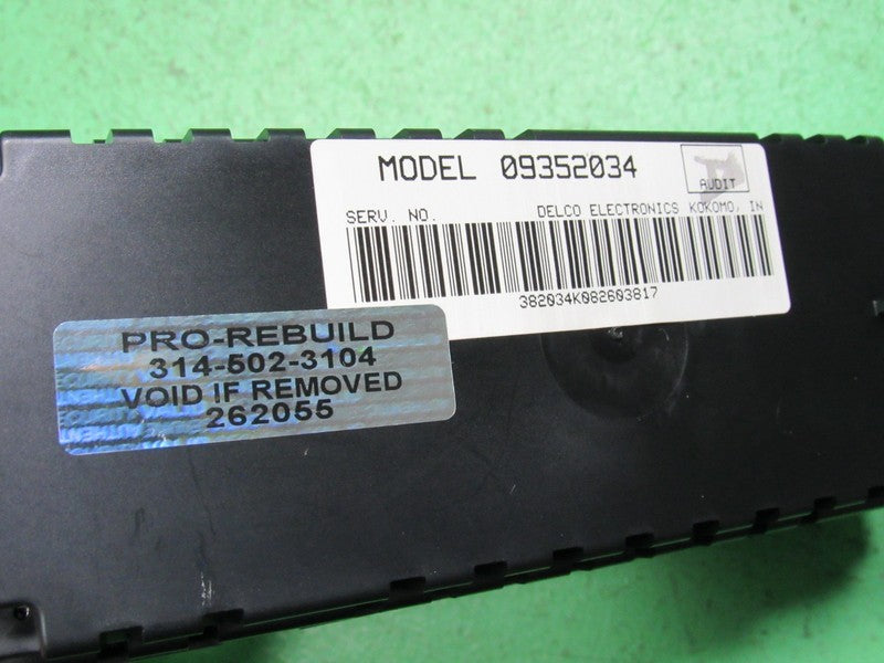 09352034 97-05 REGAL CENTURY A/C DIGITAL CLIMATE TEMP CONTROL REBUILT 