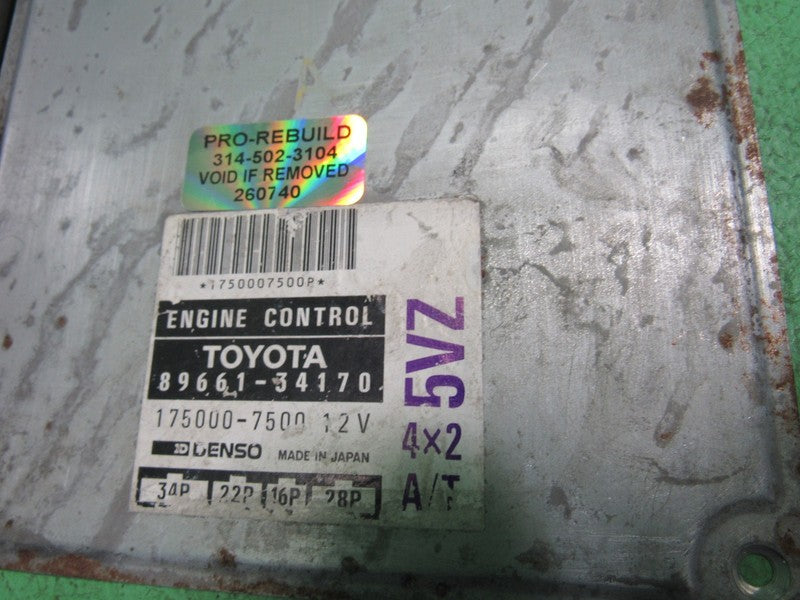 89661-34170 95 T100 3.4L 5VZ-FE AT 4x2 ECU ECM PCM ENGINE COMPUTER REB