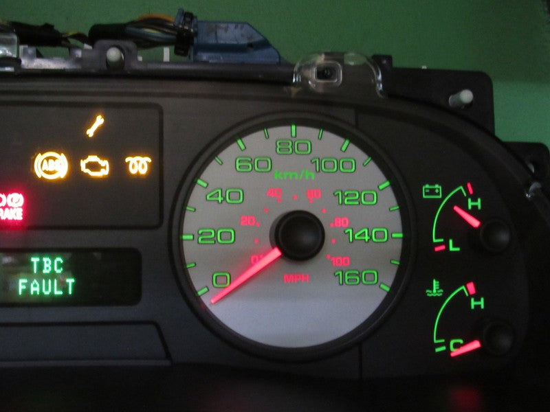 05-07 F350 MT KPH DIESEL INSTRUMENT GAUGE CLUSTER SPEEDO TACH MILEAGE 