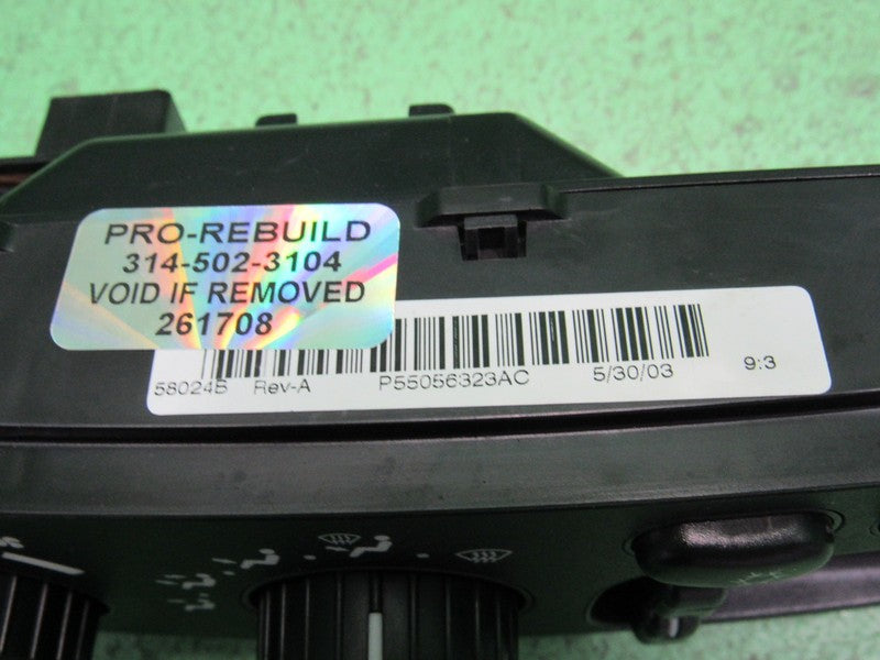 55056323AC 02-05 RAM TRUCK DUAL ZONE A/C HEATER CLIMATE TEMP CONTROL R