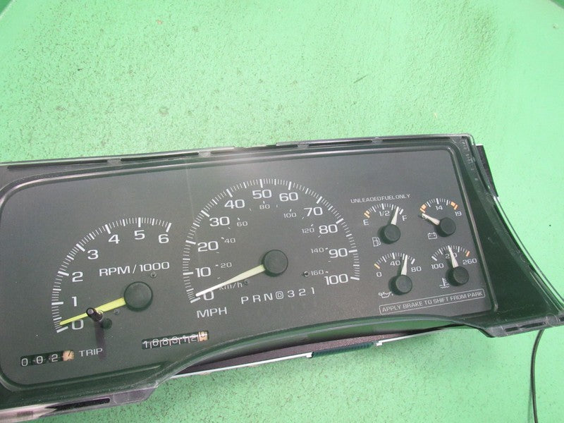 96-98 C/K TRUCK 4.3L INSTRUMENT GAUGE CLUSTER SPEEDOMETER TACH 168k RE