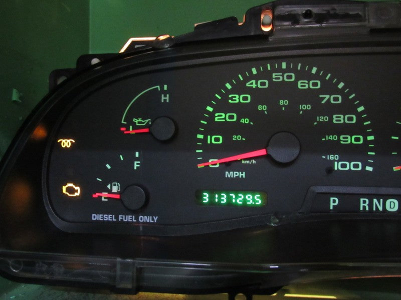 04 F250 F350 DIESEL INSTRUMENT GAUGE CLUSTER GAUGES SPEEDO TACH 313K T