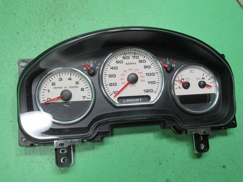 07-08 F150 LARIAT INSTRUMENT GAUGE CLUSTER SPEEDO TACH MILEAGE PROG 14
