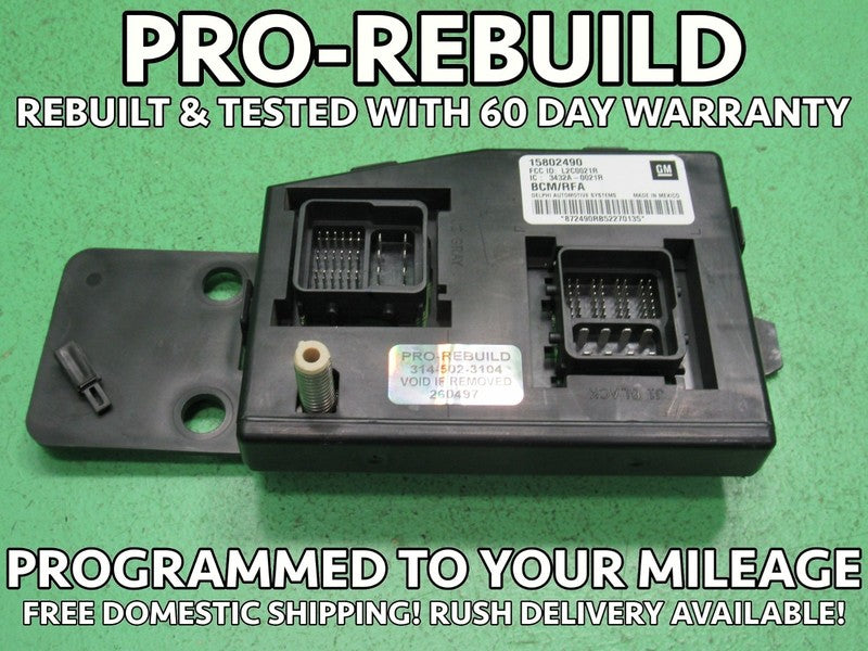05-06 COLORADO CANYON i280 BCM BODY CONTROL MODULE VIN AND MILEAGE PRO