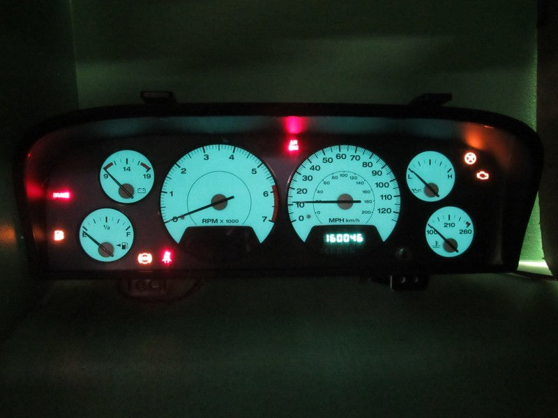 02-04 JEEP GRAND CHEROKEE WJ INSTRUMENT GAUGE CLUSTER MILEAGE PROG REB