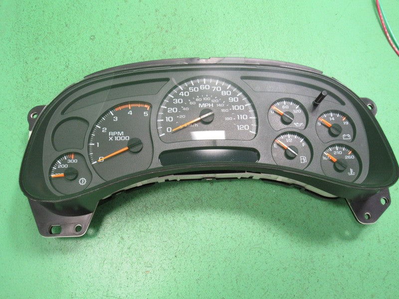 03-04 SILVERADO DURAMAX INSTRUMENT GAUGE CLUSTER SPEEDO MILEAGE PROG R