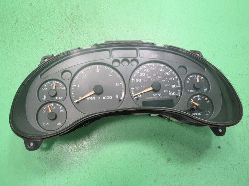 01-04 S-10 SONOMA 4.3 MT INSTRUMENT GAUGE CLUSTER SPEEDO TACH MILEAGE 
