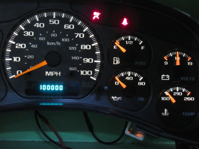 01-02 SIERRA SILVERADO MT INSTRUMENT GAUGE CLUSTER SPEEDO TACH MILEAGE