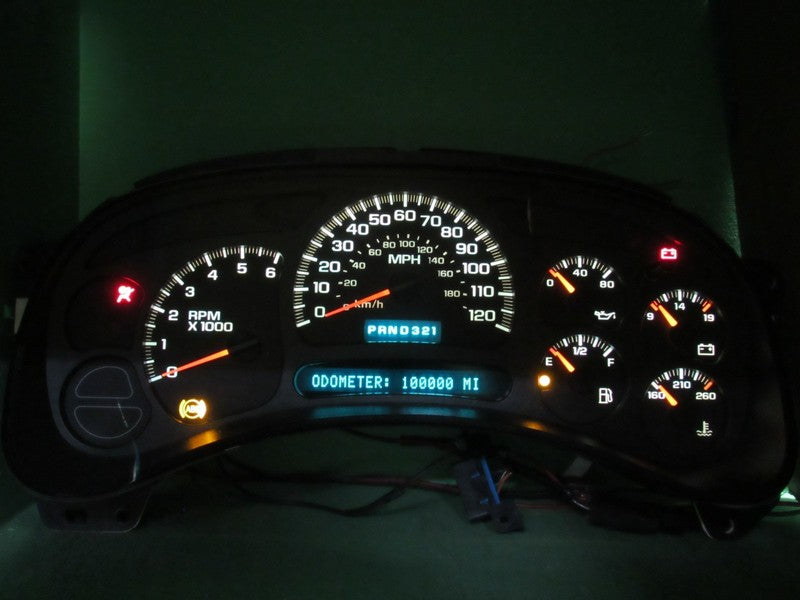 03-05 SILVERADO SIERRA TAHOE INSTRUMENT GAUGE CLUSTER MILEAGE PROG REB