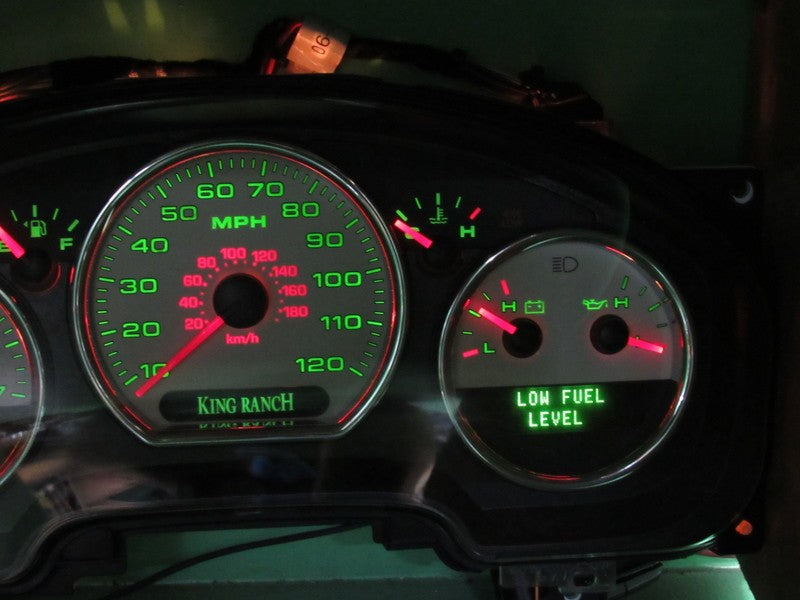 07-08 F150 KING RANCH INSTRUMENT GAUGE CLUSTER SPEEDO TACH MILEAGE PRO