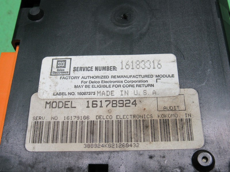 92 LESABRE PARK AVENUE HEATER AC CLIMATE CONTROL HVAC PROGRAMMER 16183