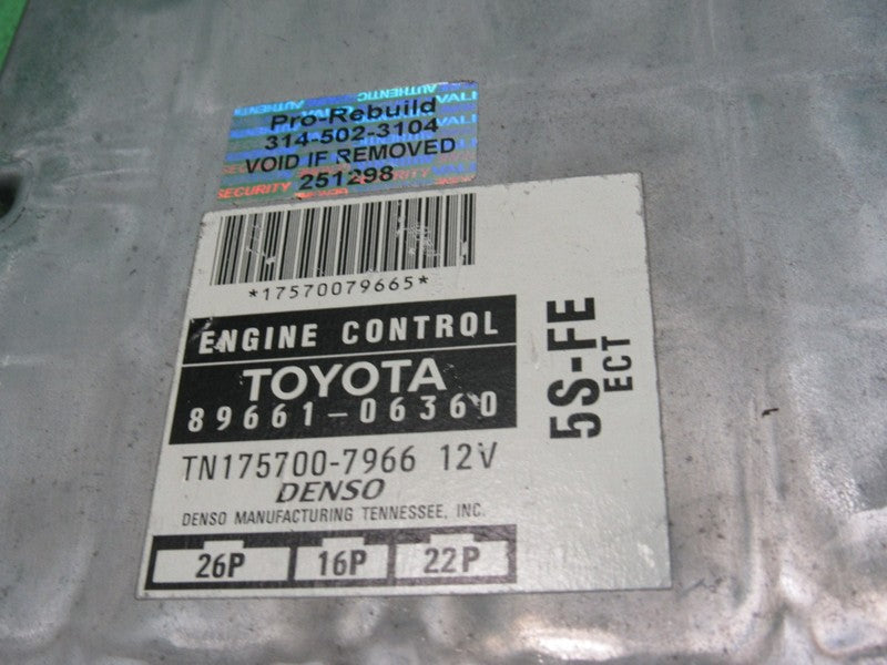 89661-06360 97 TOYOTA CAMRY 2.2 5S-FE ECU ECM PCM ENGINE COMPUTER REBU