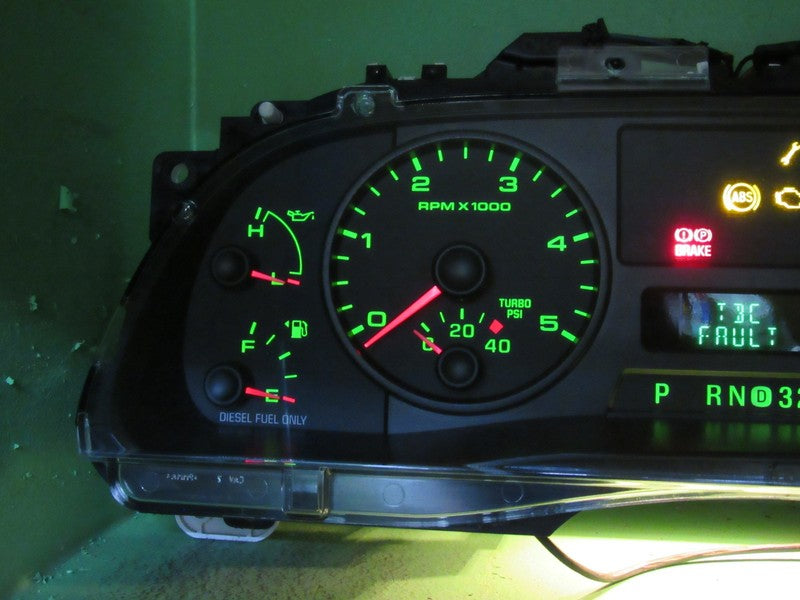 06-07 F250 F350 DIESEL INSTRUMENT GAUGE CLUSTER SPEEDO TACH MILEAGE PR