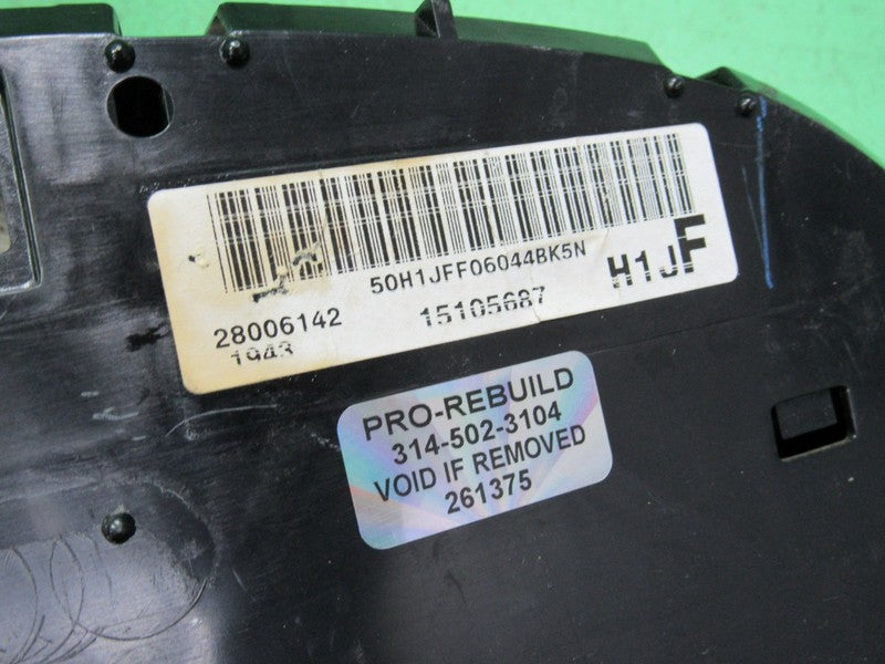 06-07 SILVERADO SIERRA TAHOE INSTRUMENT GAUGE CLUSTER MILEAGE PROG REB